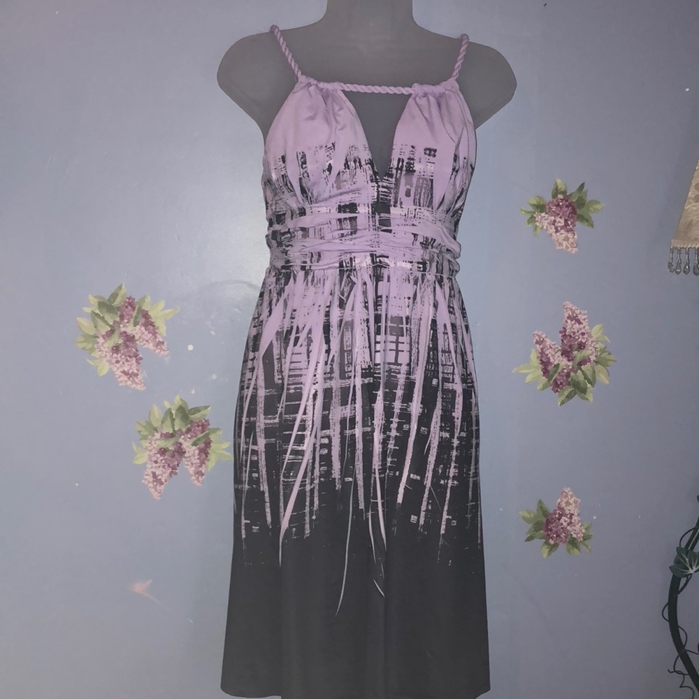 Calvin Klein Twist Tied Straps Silky Summer Dress